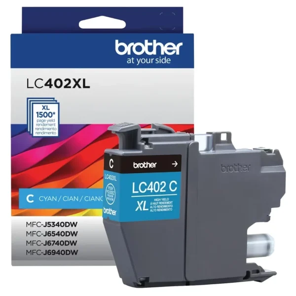New, Pre-Owned - Brother LC402XLC High Yield Cyan Ink Cartridge