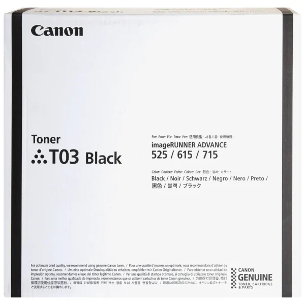 New, Pre-Owned - Canon T03 Standard Yield Black Toner Cartridge, 2725C001