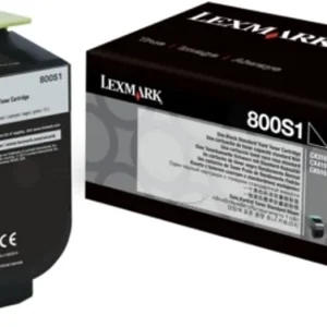 New, Pre-Owned - Lexmark 800S1 Standard Yield Black Toner Cartridge, 80C0S10