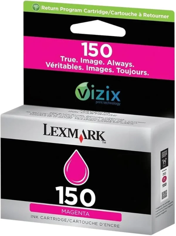 New, Pre-Owned - Lexmark 150 Standard Yield Magenta Inkjet Cartridge, 14N1609