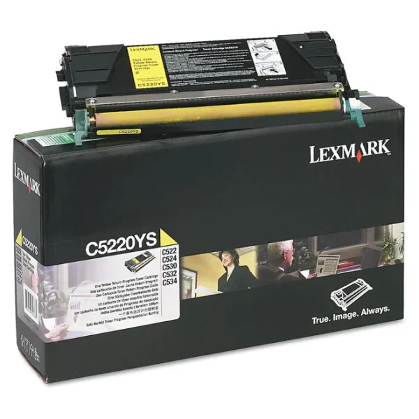 New, Pre-Owned - Lexmark C5220YS Standard-Yield Yellow Toner Cartridge