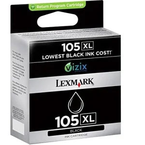 New, Pre-Owned - Lexmark 105XL High-Yield Black Inkjet Cartridge, 14N0822