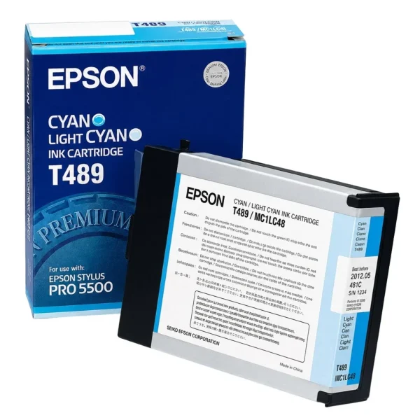 New, Pre-Owned - Epson T489 Standard Yield Light Cyan Ink Cartridge, T489011