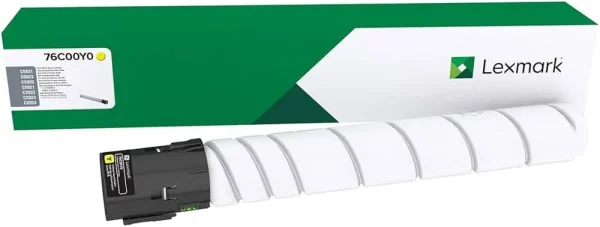 New, Pre-Owned - Lexmark 76C00Y0 High Yield Yellow Toner Cartridge