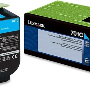 New, Pre-Owned - Lexmark 701C Standard Yield Cyan Toner Cartridge, 70C10C0