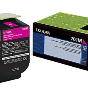 New, Pre-Owned - Lexmark 701M Standard Yield Magenta Toner Cartridge, 70C10M0