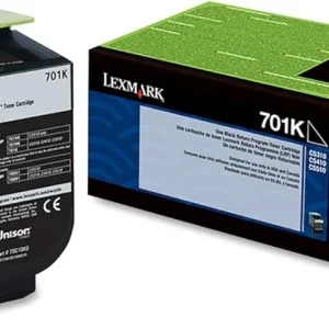 New, Pre-Owned - Lexmark 701K Standard Yield Black Toner Cartridge, 70C10K0