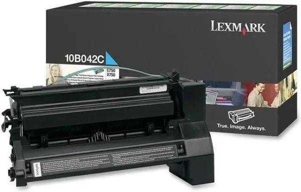 New, Pre-Owned - Lexmark C750 High Yield Cyan Toner Cartridge, 10B042C