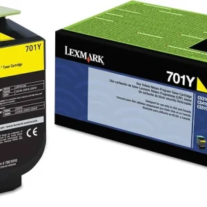New, Pre-Owned - Lexmark 701Y Standard Yield Yellow Toner Cartridge, 70C10Y0