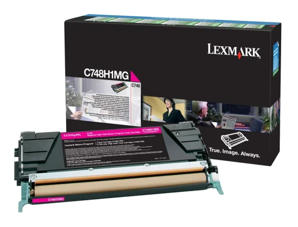 New, Pre-Owned - Lexmark C748H1MG High Yield Magenta Return Program Toner Cartridge