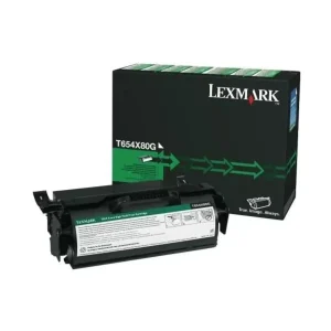 New, Pre-Owned - Lexmark T654X80G Extra High-Yield Black Toner Cartridge
