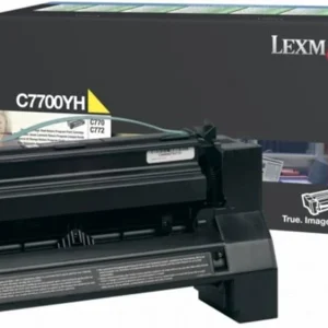 New, Pre-Owned - Lexmark C7700YH High Yield Yellow Toner Cartridge