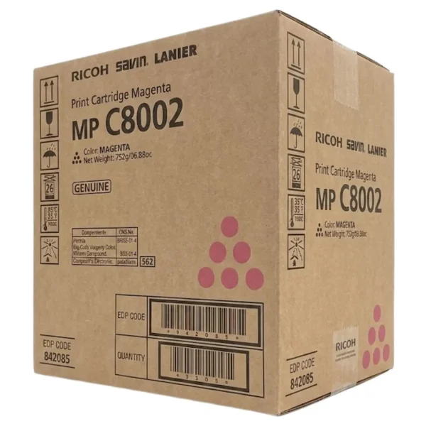 New, Pre-Owned - Ricoh MP C8002 High Yield Magenta Toner Cartridge, 842085