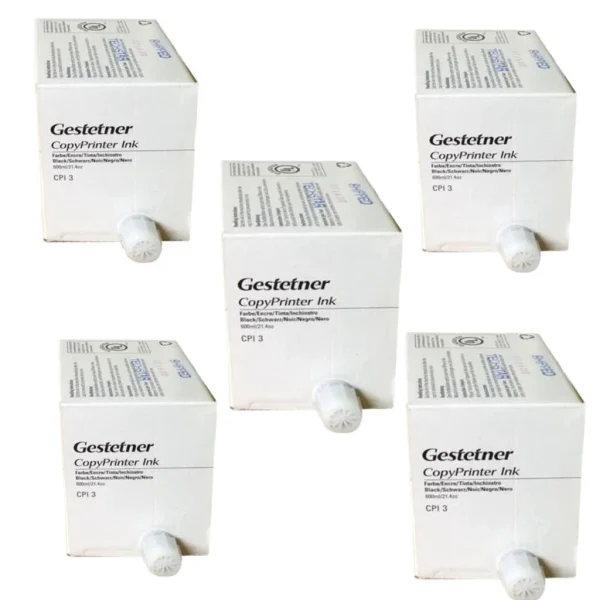New, Pre-Owned - Gestetner CPI-3 Standard Yield Black Ink Cartridge, 84568 (5-Pack)