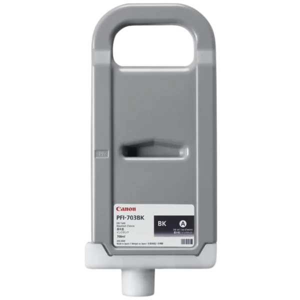New, Pre-Owned - Canon PFI-703BK Standard Yield Black Ink Cartridge, 2963B001AA