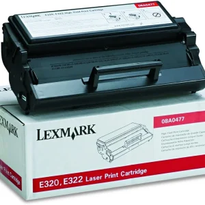 New, Pre-Owned - Lexmark 08A0477 High Yield Black Toner Cartridge
