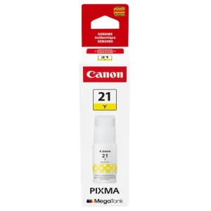 New, Pre-Owned - Canon GI-21 Standard Yield Yellow Ink Bottle, 4539C001