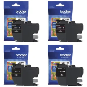 New, Pre-Owned - Brother LC3011 Standard Yield Tri-Colour Ink Cartridge-4-Pack