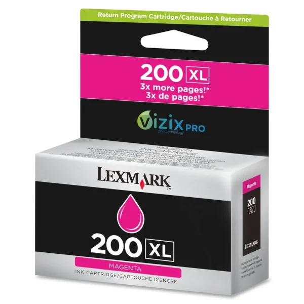 New, Pre-Owned - Lexmark 200xl High Yield Magenta Ink Cartridge, 14L0176