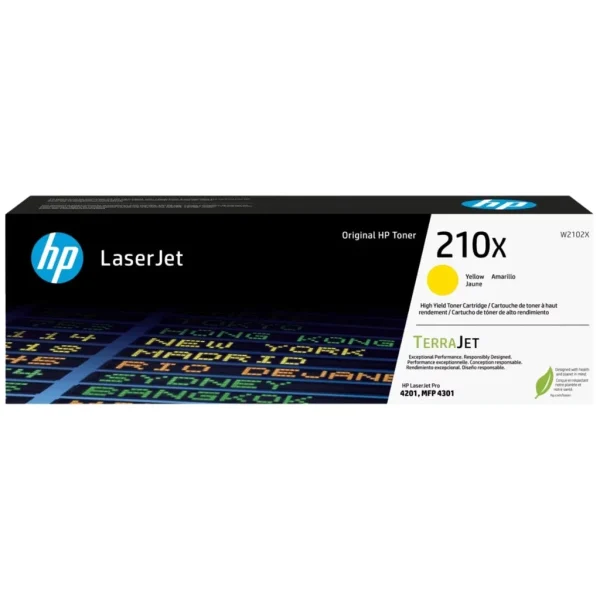 New, Pre-Owned - HP 210X High Yield Yellow Toner Cartridge, W2102X