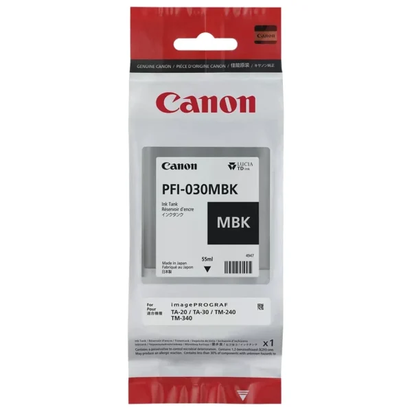 New, Pre-Owned - Canon PFI-030 Standard Yield Black Ink Cartridge, 3489C001