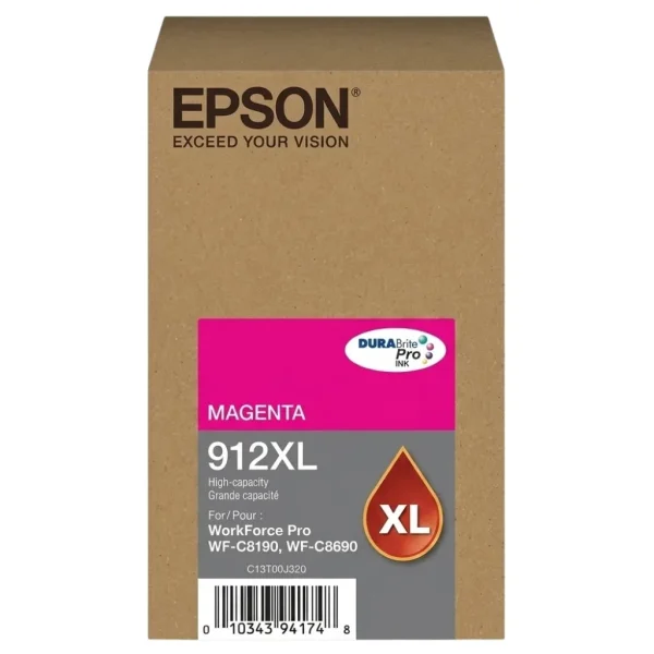 New, Pre-Owned - Epson 912XL High Yield Magenta Ink Cartridge, T912XL320