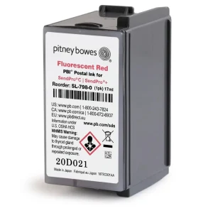 New, Pre-Owned - Pitney Bowes SL-798-0 Standard Yield Red Fluorescent Inkjet Cartridge