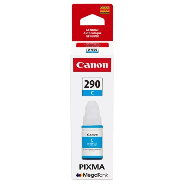 New, Pre-Owned - Canon GI-290 High Yield Cyan Ink Bottle, 1598C001