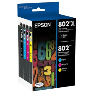 New, Pre-Owned - Epson T802XL/802 Multi-Color (4-Pack) Ink Cartridge