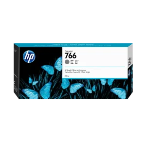 New, Pre-Owned - HP 766 High Yield Gray 300ml Ink Cartridge, P2V93A