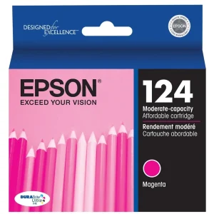 New, Pre-Owned - Epson T124 Standard Yield Magenta Ink Cartridge, T124320