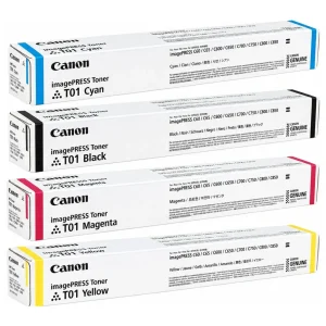 New, Pre-Owned - Canon T01 High Yield Multi-Color Toner Cartridge, 4-Pack