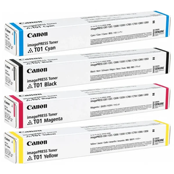 New, Pre-Owned - Canon T01 High Yield Multi-Color Toner Cartridge, 4-Pack
