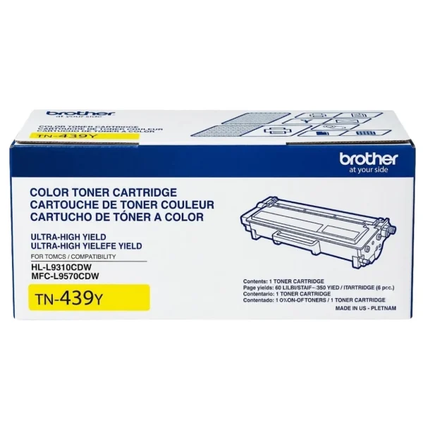 New, Pre-Owned - Brother TN-439 Extra High Yield Yellow Toner Cartridge, TN439Y