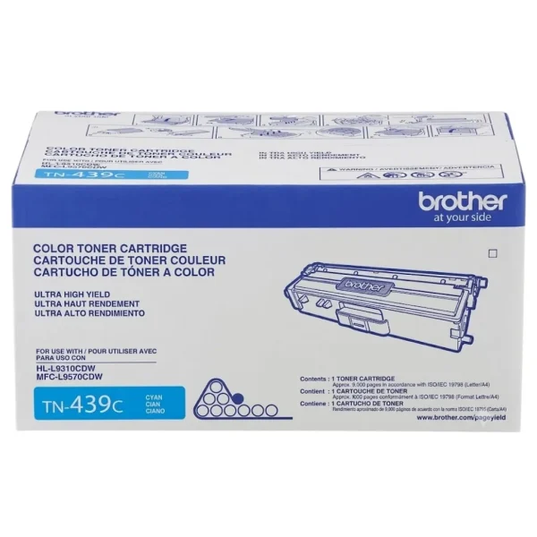 New, Pre-Owned - Brother TN-439 Extra High Yield Cyan Toner Cartridge, TN439C