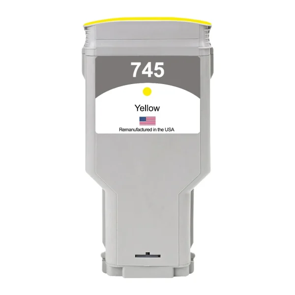 US Remanufactured for HP 745 300mL (F9K02A) Yellow Ink Cartridge, F9K02A