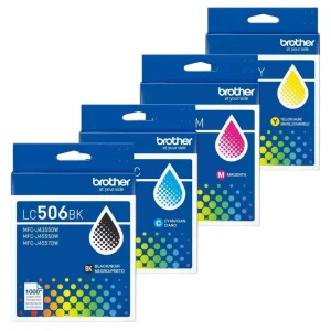 New, Pre-Owned - Brother LC506 Standard Yield Multi-Color (BCMY) Ink Cartridge, 4-Pack