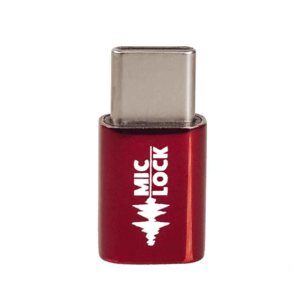Mic-Lock USB-C Mini Single Ended Microphone Blocker Mirror Red