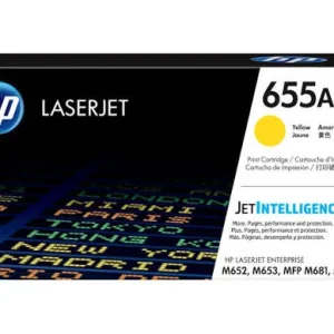 New, Pre-owned, Original HP 655A Standard Yield Yellow Toner Cartridge, CF452A