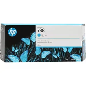 New, Pre-owned, Original HP 738 Standard Yield Matte Black Ink Cartridge, 498N4A