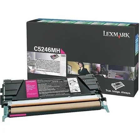 New, Pre-owned, Original Lexmark C5246MH High Yield Magenta Toner Cartridge