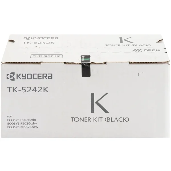 New, Pre-owned, Original Kyocera TK-5242K Standard Yield Black Toner Cartridge