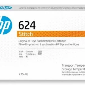 New, Pre-owned, HP 624 775ml Black Stitch Dye Sublimation Ink Cartridges, 2LL53A