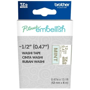 New, Pre-owned, Original Brother P-Touch Embellish Gold Print on Pink Hearts Washi Tape TZeMT3406 ~½” Wide x 13.1’ Lo...