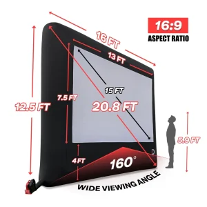 Elite Outdoor Movies Home 13' Inflatable Screen - view 2
