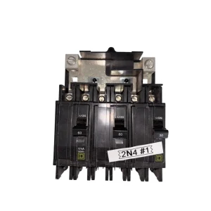 Square D QOU16150BAF JUMPER BAR ASSY with 3 DP-4075 2 Pole Breakers