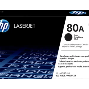 HP 80A Black Original LaserJet Toner Cartridge, CF280A (Factory Sealed)
