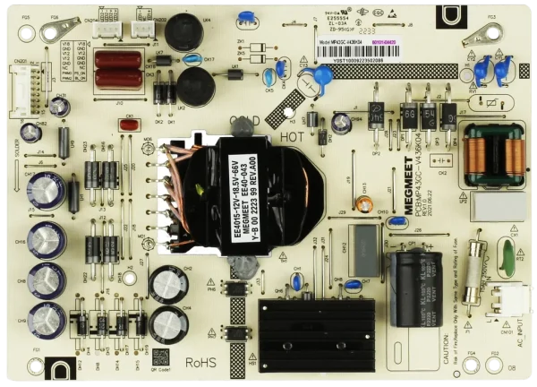 60101-04420 VIZIO Power Supply Board, MP43GC-V436K04 , E255554, V435M-K04