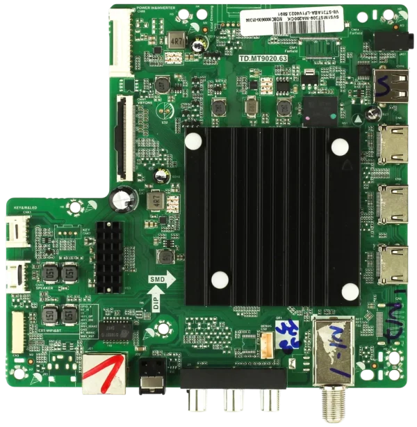 SVS1MST309-MA200CK Insignia Main Board, 02-1MTT31D75-C01T, V8-ST31ABA-LF1V4023.5891, TD.MT9020.63, NS-70F501NA25, NS-...