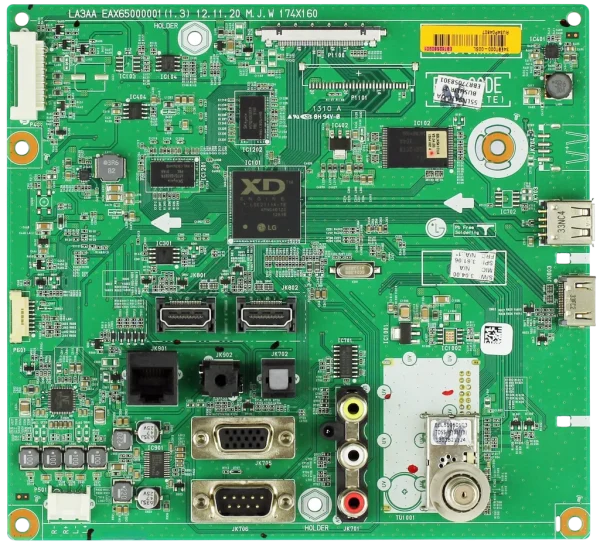 EBT62580901 LG Main Board, EAX65000005 (1.0), EAX65000001 (1.3), EBR77058301, 55LN541C-UA